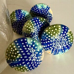Anthropologie Set of Eight Cabinet Hardware Knobs Hand painted